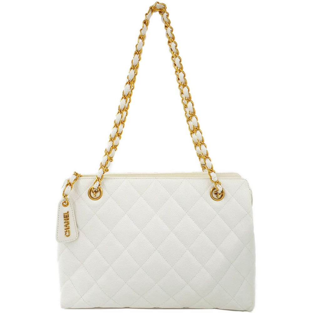 Chanel Matelasse Chain Shoulder Bag White